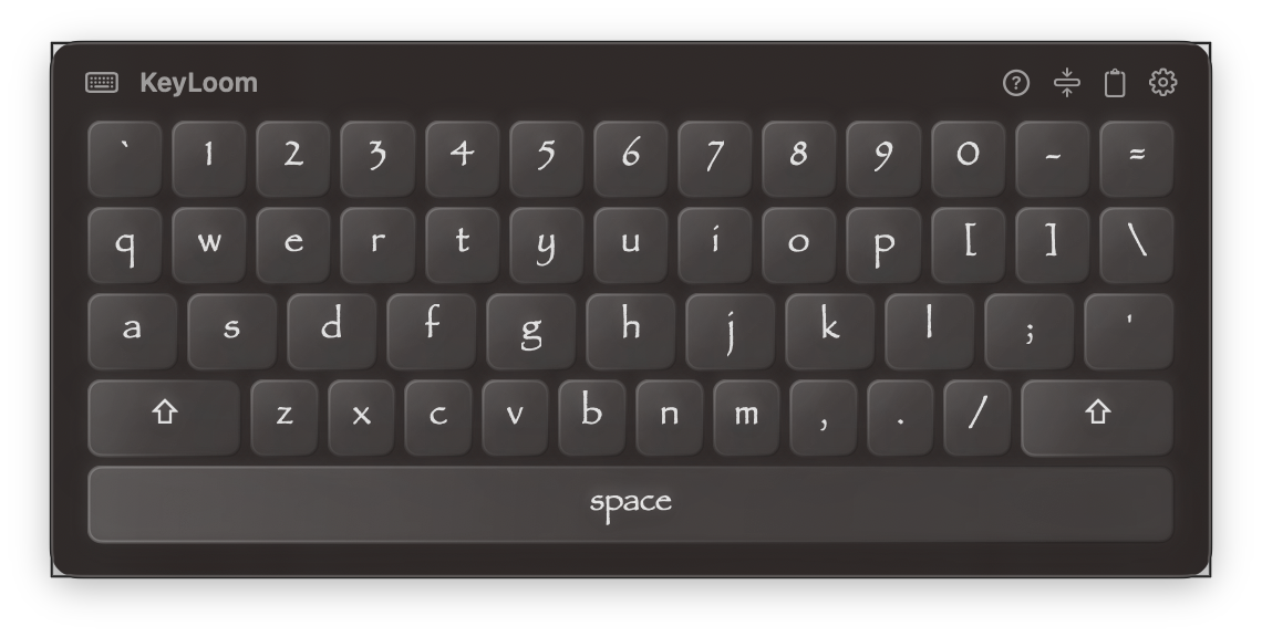 KeyLoom full QWERTY keyboard layout on macOS